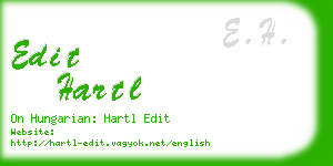 edit hartl business card